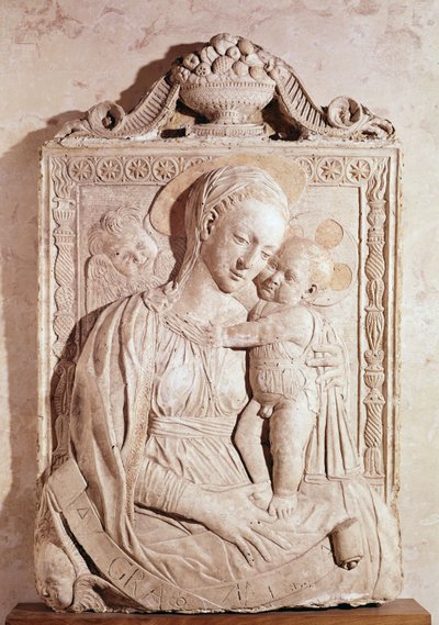 वर्जिन और बाल (संगमरमर) द्वारा Jacopo della Quercia